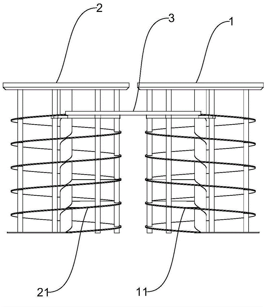 双塔式螺旋多层停车场的制作方法与工艺