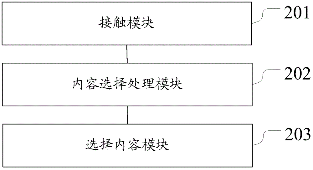 一種選擇內(nèi)容的方法及裝置與流程