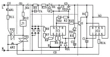 一種自斷電源的節(jié)能控制電路的制作方法與工藝