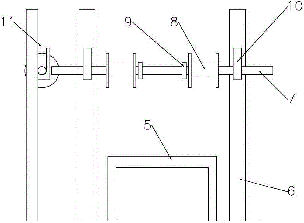 门扇骨架金属丝网缠绕辅助装置的制作方法
