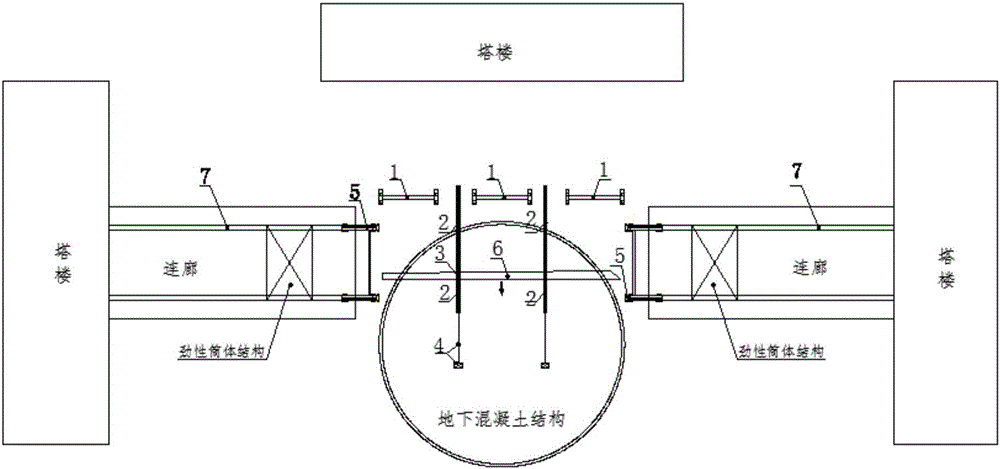 連廊體系鋼結構梁的施工裝置及施工方法與流程