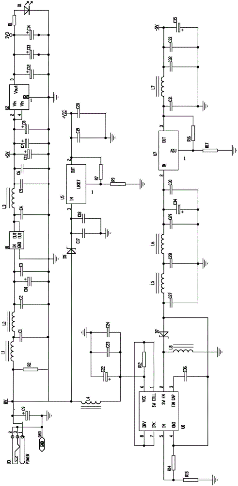 一種能夠產(chǎn)生多路電壓的電源電路的制作方法與工藝