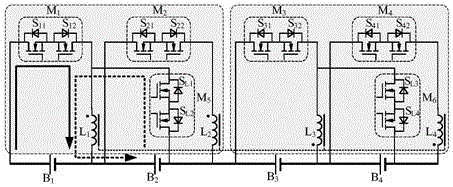 串联储能体四单体直接均衡装置及方法与流程