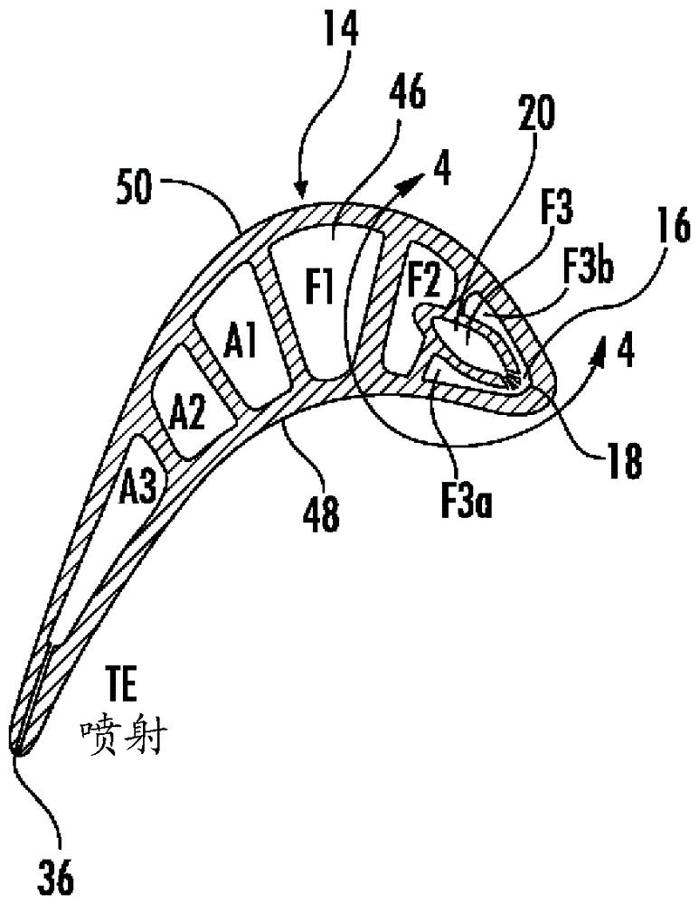 具有前緣沖擊冷卻系統(tǒng)和近壁沖擊系統(tǒng)的渦輪機(jī)翼型件冷卻系統(tǒng)的制作方法與工藝