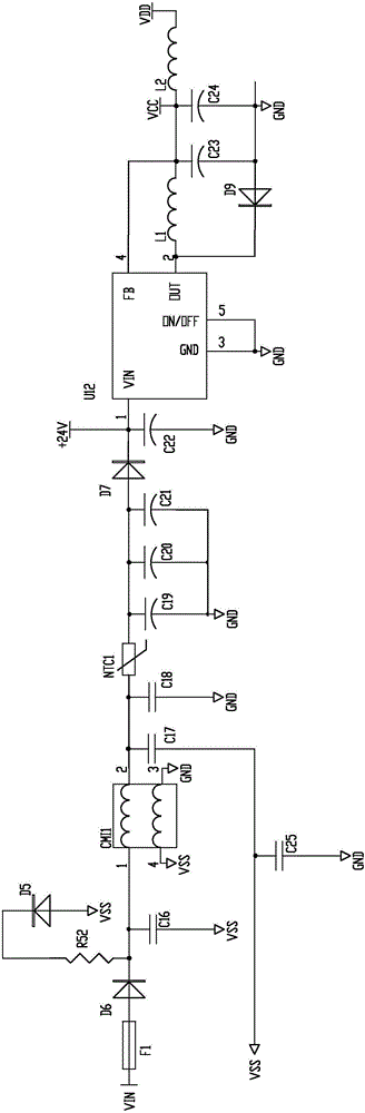 一種中央空調(diào)分區(qū)控制器的電源電路的制作方法與工藝