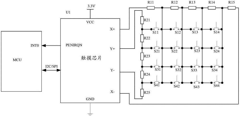 一種行列矩陣鍵盤接口電路的制作方法與工藝