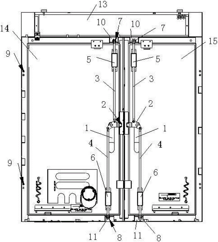 室外機(jī)柜關(guān)門聯(lián)動機(jī)構(gòu)的制作方法與工藝