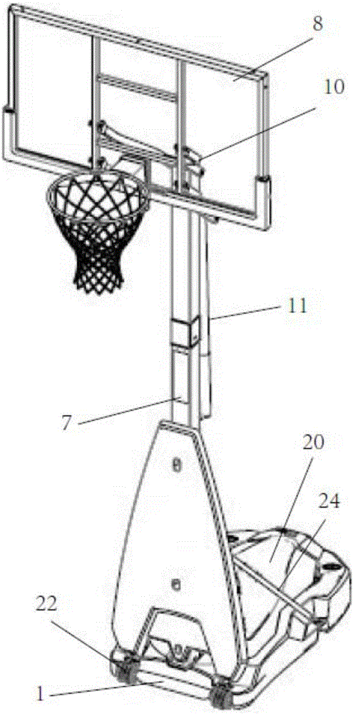 一种便携式安全篮球架的制造方法与工艺