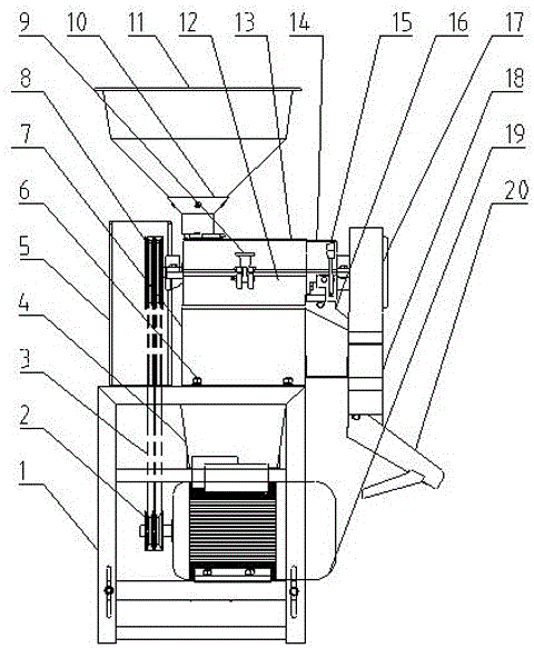 小型碾米机结构图图片