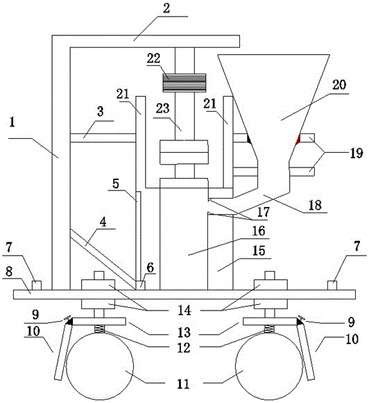 一種可調(diào)節(jié)試件高度的移動式基層試件現(xiàn)場成型機的制造方法與工藝