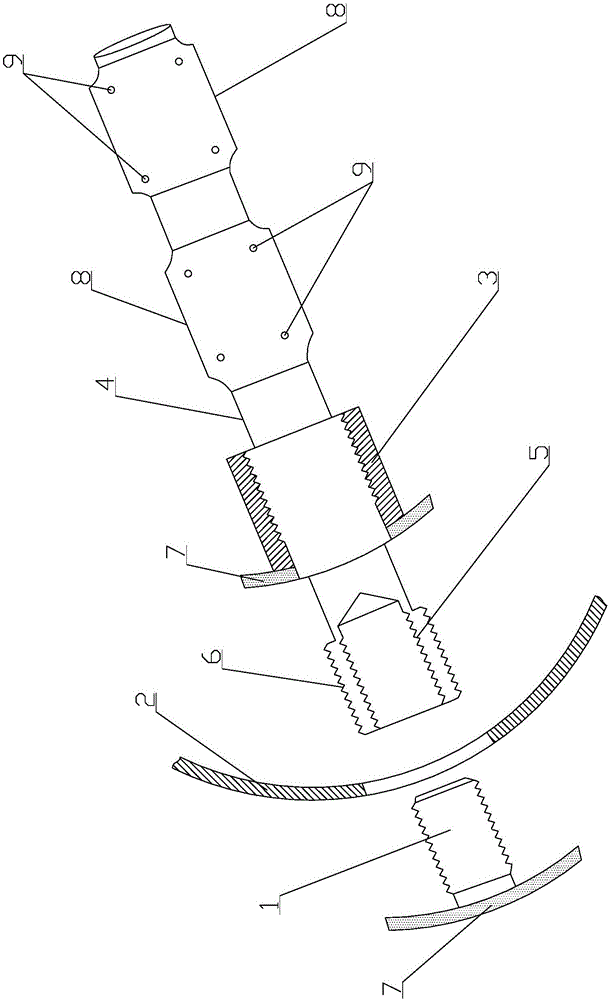 双卡式螺纹连接辐条装置的制造方法