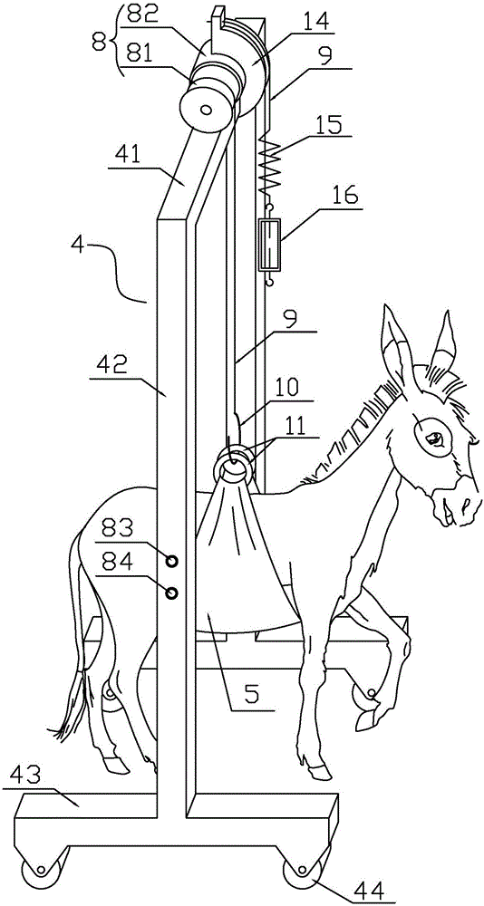 驴用移动组合助产装置及其使用方法与制造工艺