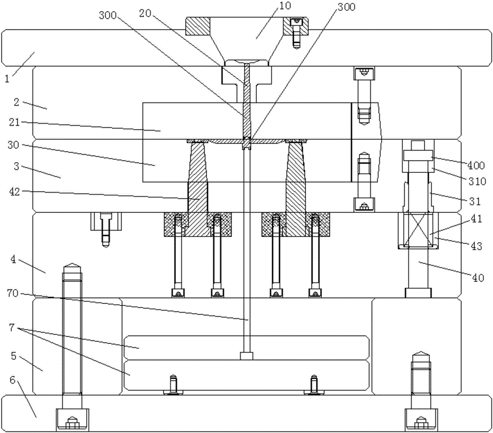 一种二次分型模具结构的制作方法