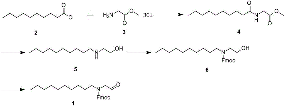 一种特拉万星侧链癸基(2‑氧代乙基)氨基甲酸9H‑芴‑9‑甲基酯的制备方法与制造工艺