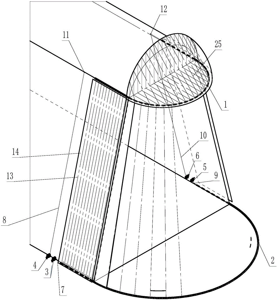 一种圆锥形索膜柔性门的制造方法与工艺