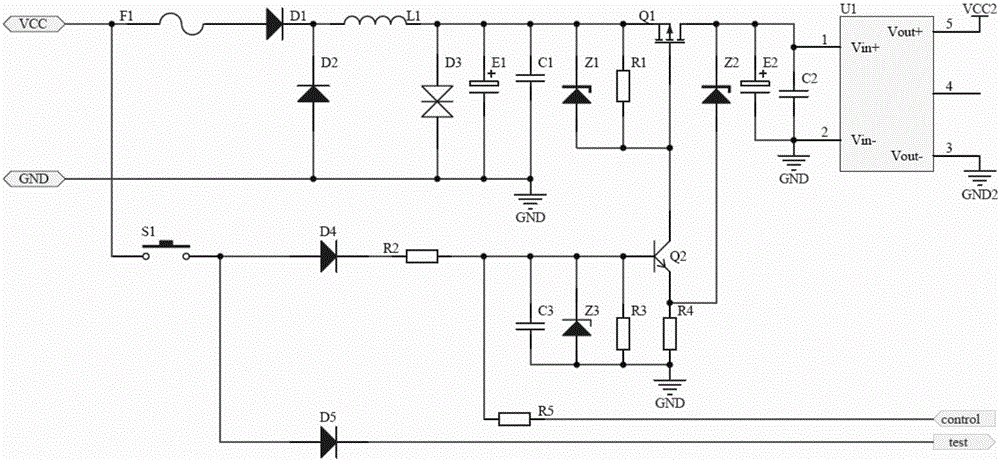 一种11V～100V宽范围输入电压的电源电路的制造方法与工艺