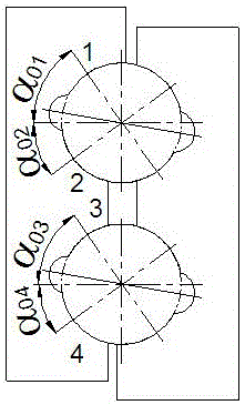 非對(duì)稱雙排四點(diǎn)接觸球軸承非對(duì)稱角的設(shè)置方法以及裝置與制造工藝