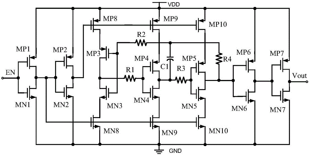 一种带有使能功能的电阻电容振荡器电路的制造方法与工艺