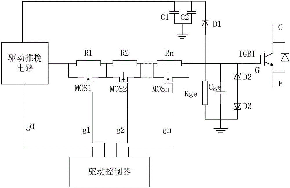 一种分段电阻型IGBT驱动电路及其控制方法与制造工艺
