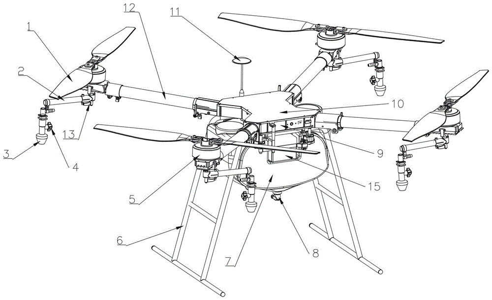 一种多旋翼农用无人机的喷嘴配置方式及其喷洒系统的制造方法与工艺