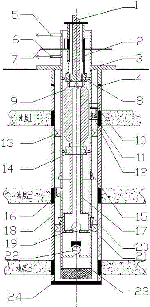 一種多油層合采的采油結構的制造方法與工藝