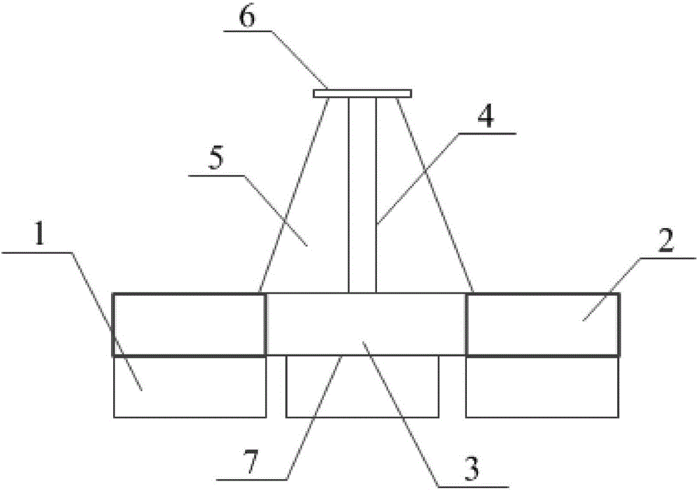 一种混凝土支撑结构的三个筒型基础组合式基础结构体系的制造方法与工艺