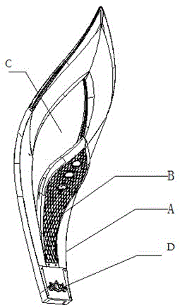 一種蓮花瓣樣式的LED景觀路燈的制造方法與工藝