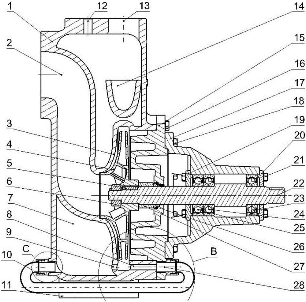一种设有对称回流孔的外混式自吸离心泵的制造方法与工艺