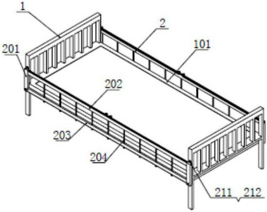 一种具有伸缩护栏的床的制造方法与工艺