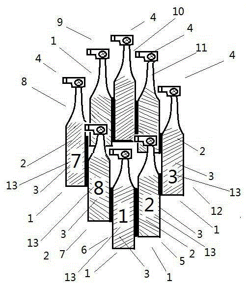 一种成组环形串联的液体调味瓶的制造方法与工艺