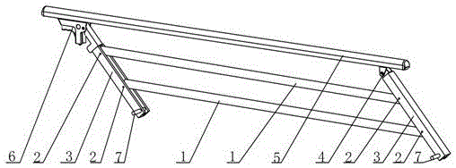 一种横管式可折叠病床护栏的制造方法与工艺