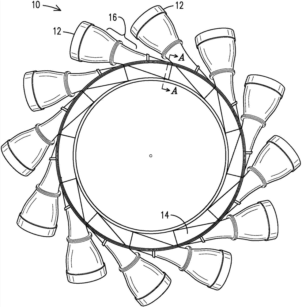 用于燃?xì)鉁u輪發(fā)動(dòng)機(jī)燃燒氣體管道的結(jié)構(gòu)安裝裝置的制作方法