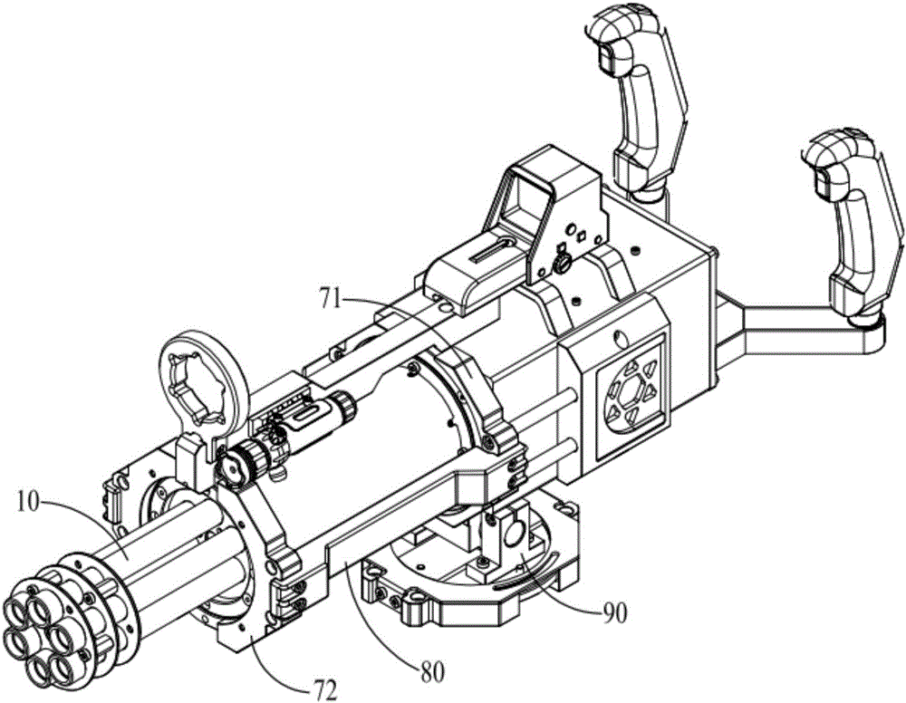 vr游戏专用加特林机枪的旋转结构及玩具枪的制作方法