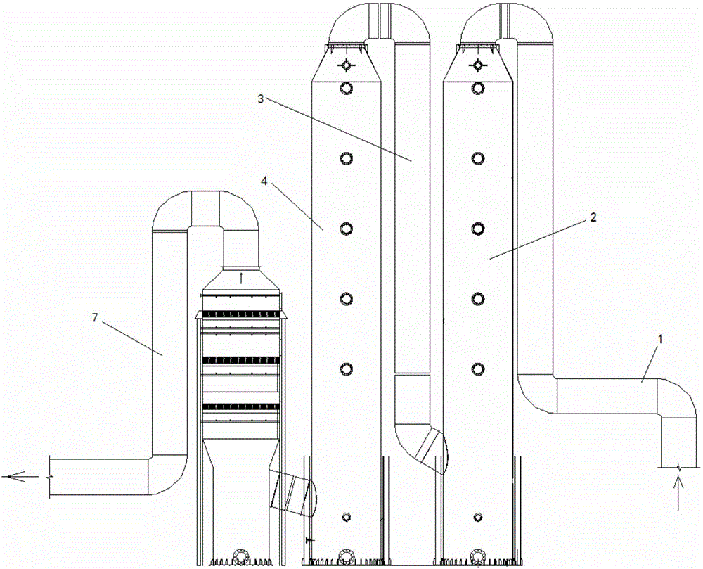 一种双级高硫烟气脱硫塔的制作方法