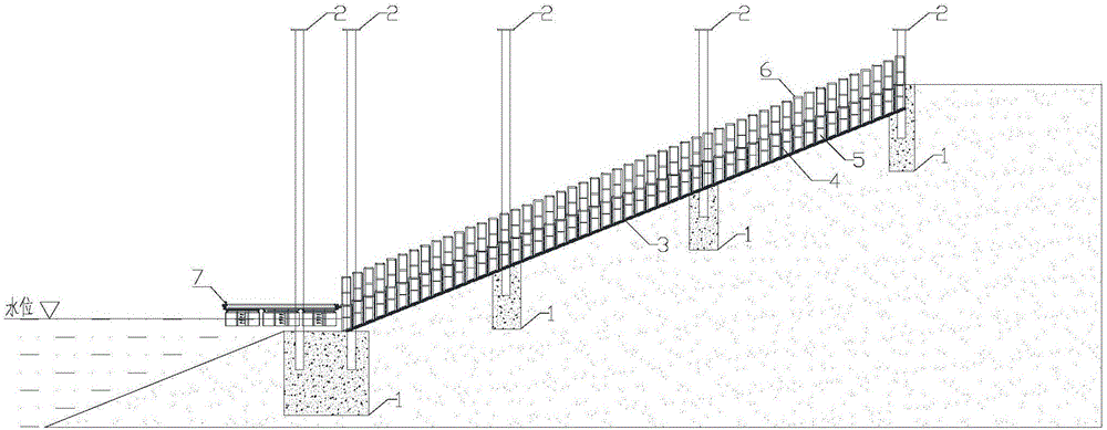 一种用于大坡度斜坡码头和浮码头的阶梯式浮桥的制作方法