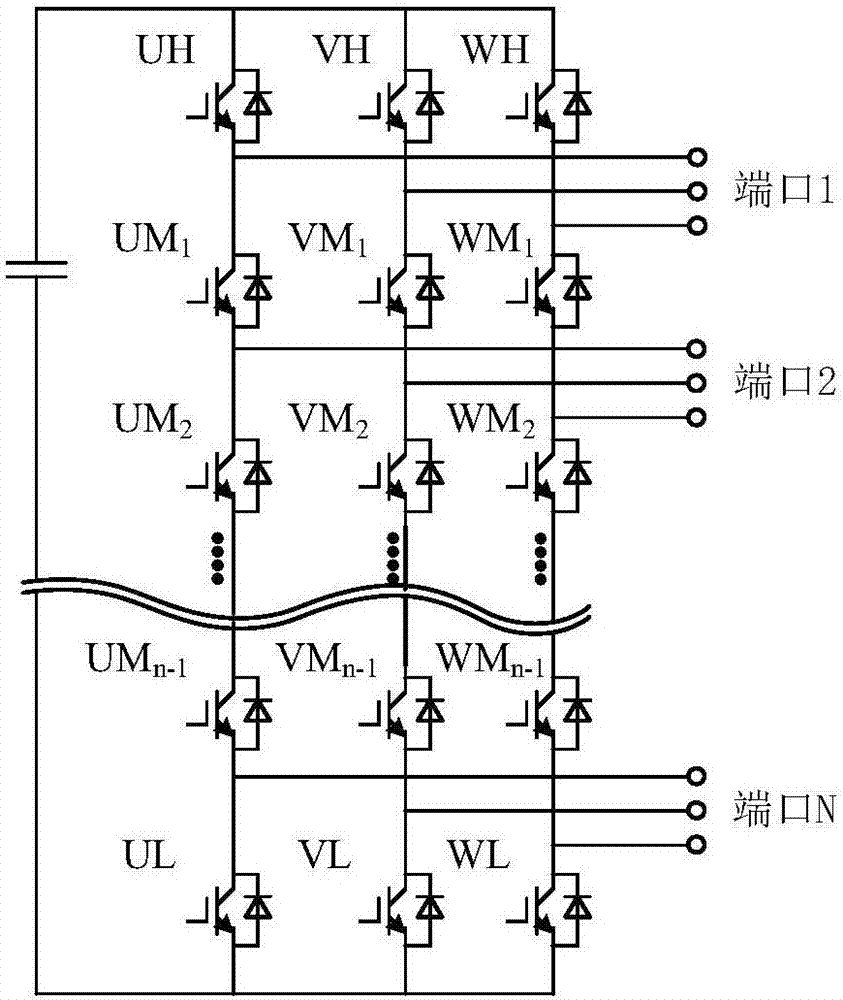 本發明屬於電力電子技術領域,尤其涉及一種基於3n 3開關級聯的多端口