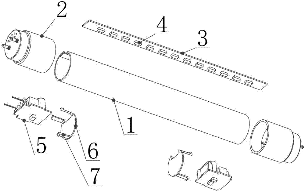 新型LED光源玻璃灯管的制作方法