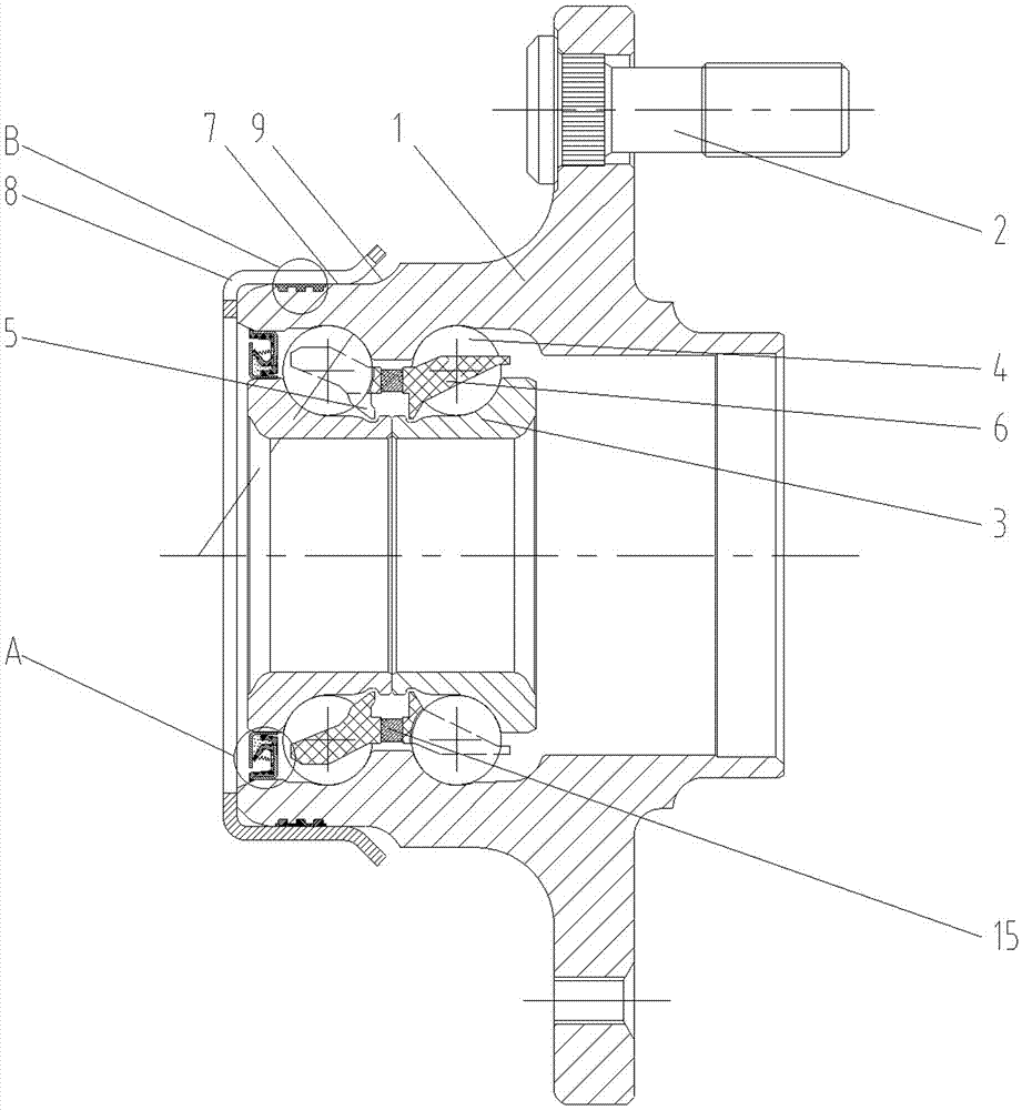 轮毂轴承 结构图图片