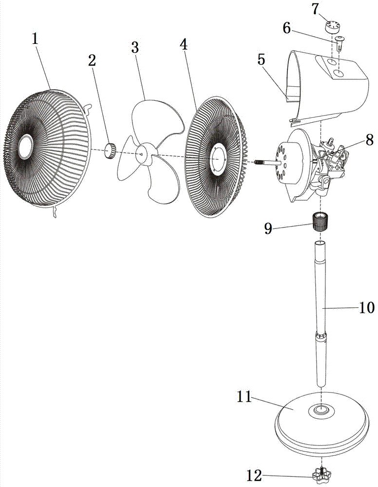 落地扇组成结构图片
