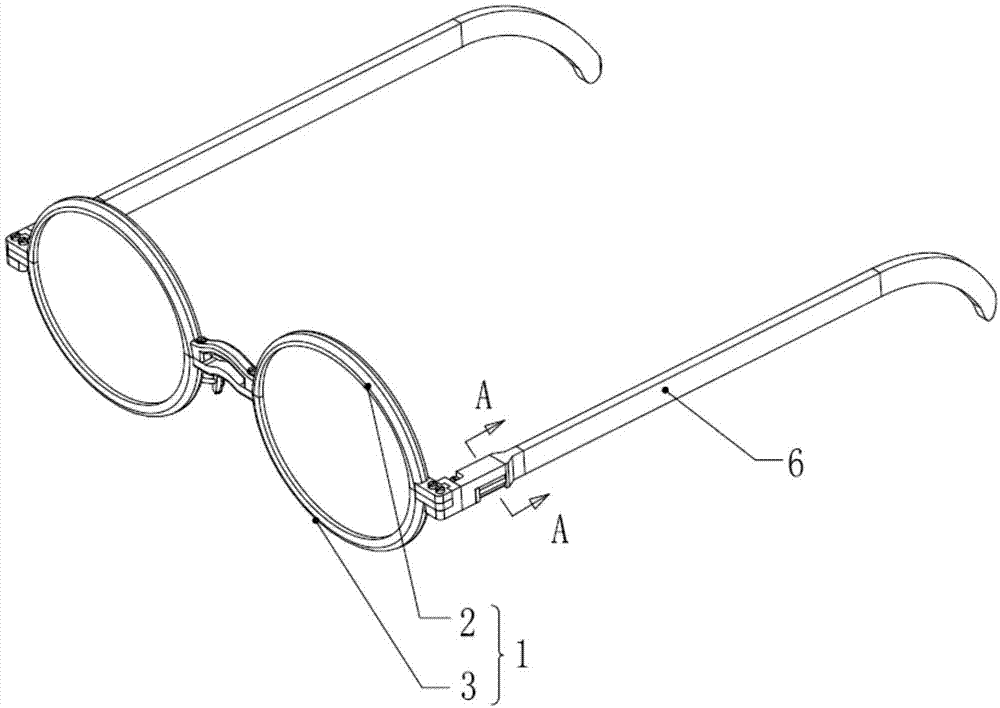 眼镜框架结构示意图图片