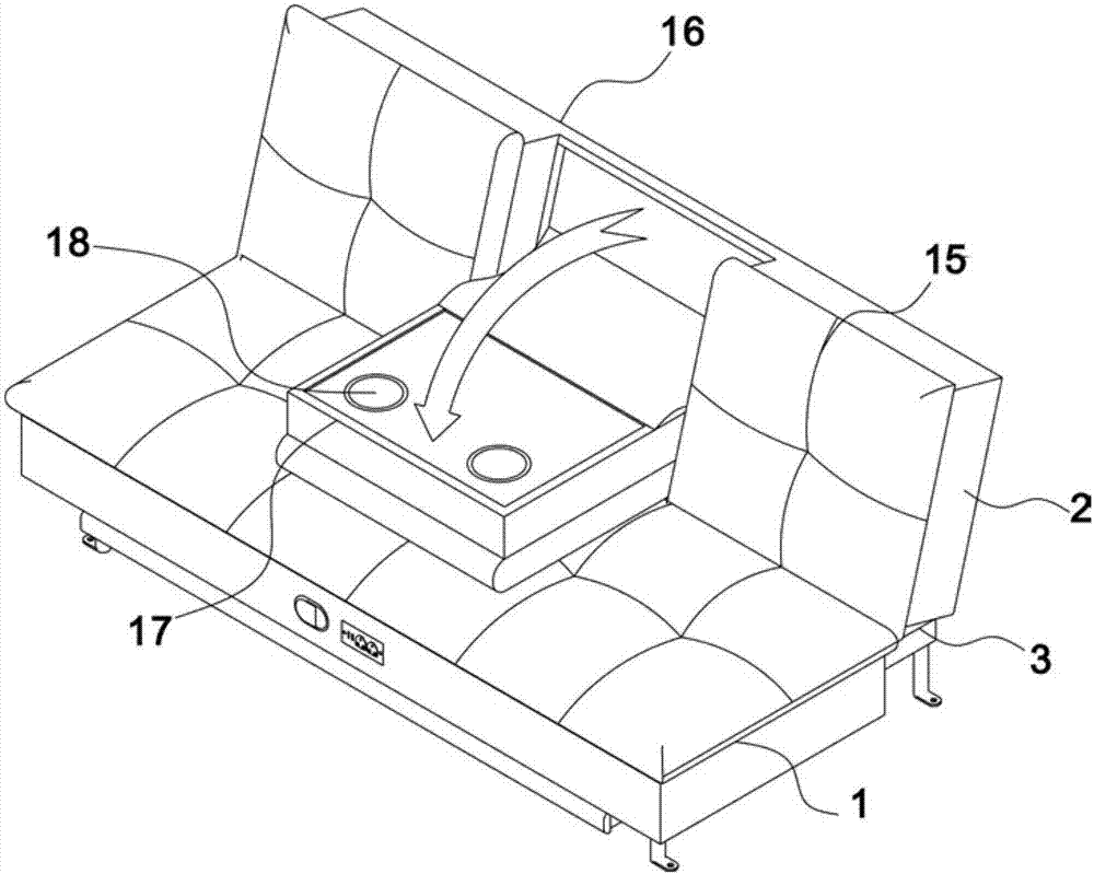 沙发床的折叠结构图图片