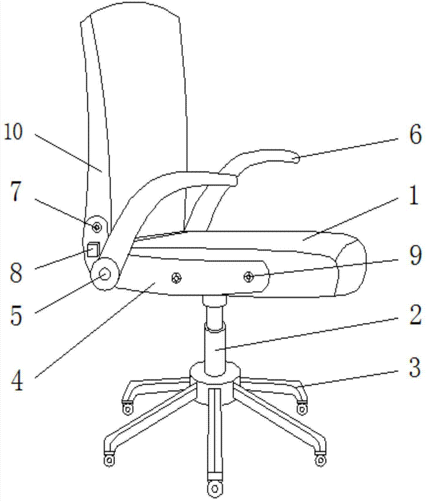 旋转椅结构图示图片