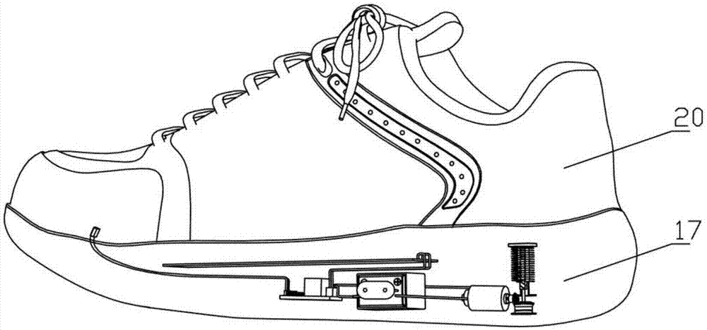 一种基于圆锥齿轮的压电式发电保温鞋的制作方法