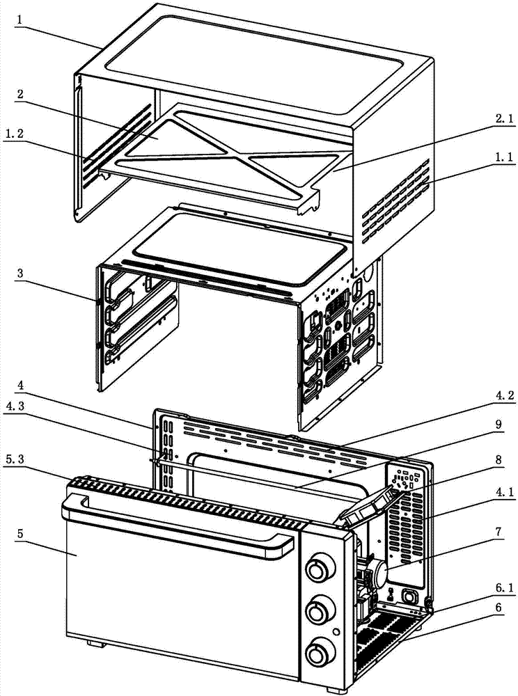 电烤箱的双重散热结构的制作方法