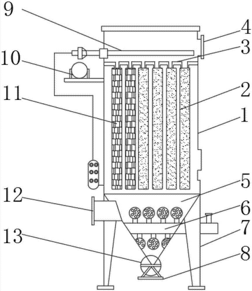 一種硅錳鐵合金電爐布袋除塵器的製作方法