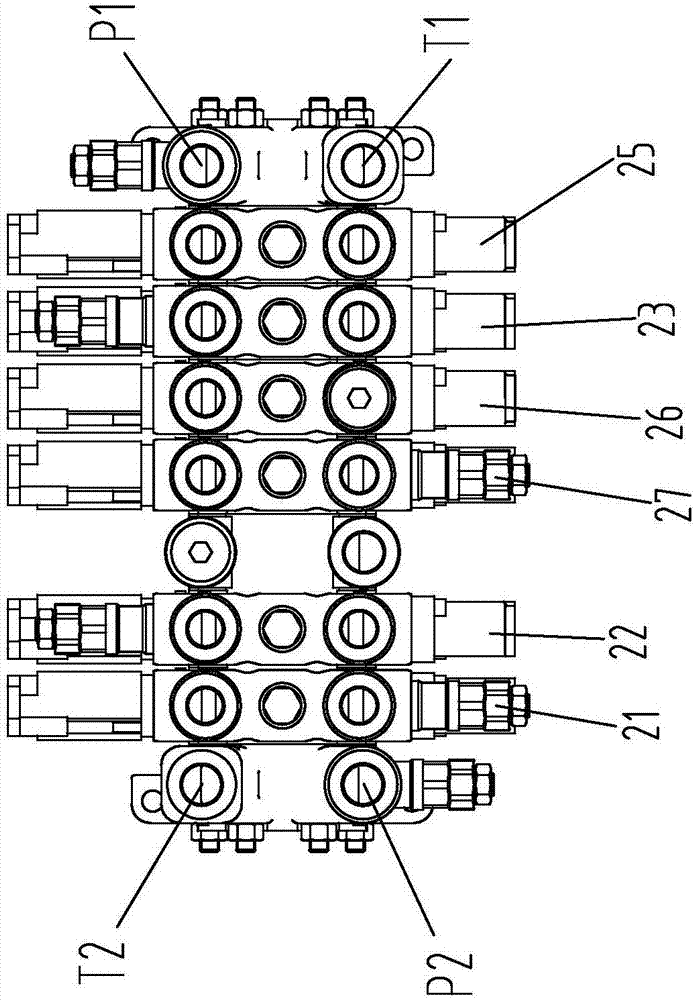 神钢挖机多路阀结构图图片