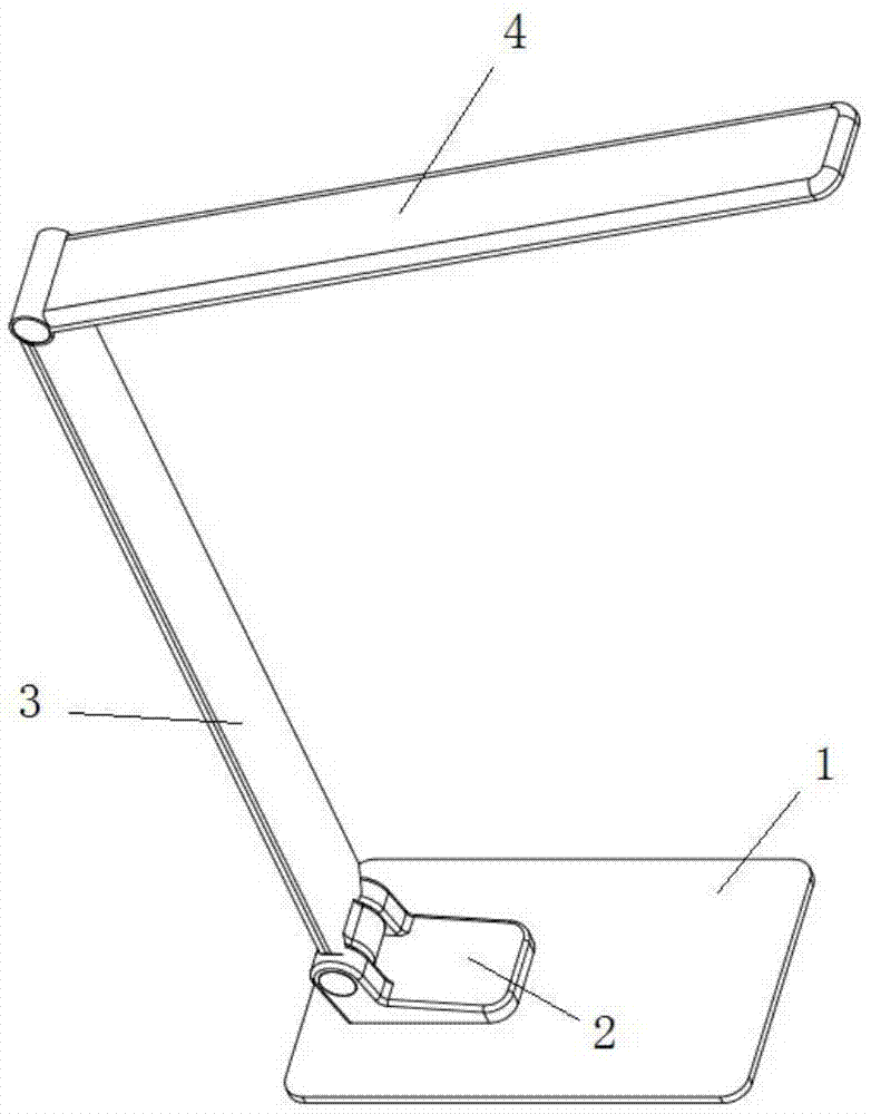 现有的台灯结构复杂,不够实用,不仅不能够自由折叠,非常占用空间,而且