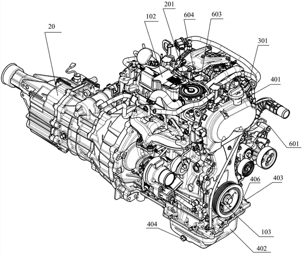 汽车发动机总成及汽车的制作方法