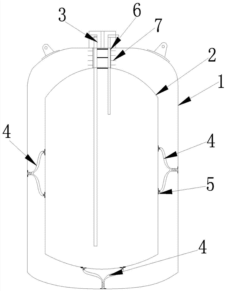 真空绝热贮藏罐内外容器连接支撑结构的制作方法