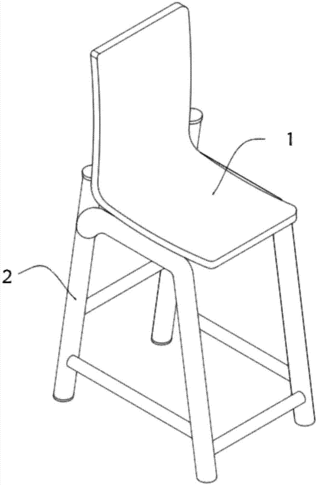 一种利用椅子后腿个性化调节椅面倾斜度的护腰椅的制作方法